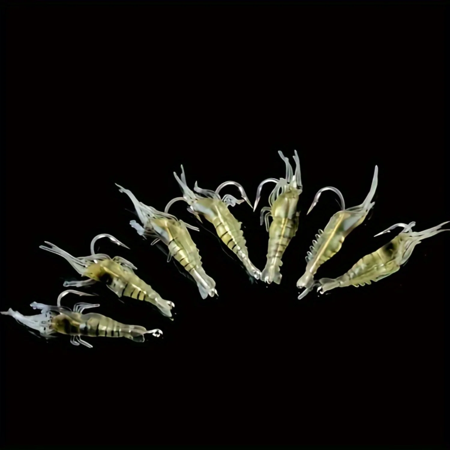 20pcs Luminous Night Fishing Bait - Bionic Soft Shrimp - Durable Glow-in-the-Dark - 20pc Tackle Set for Varied Fishing Adventure image 6