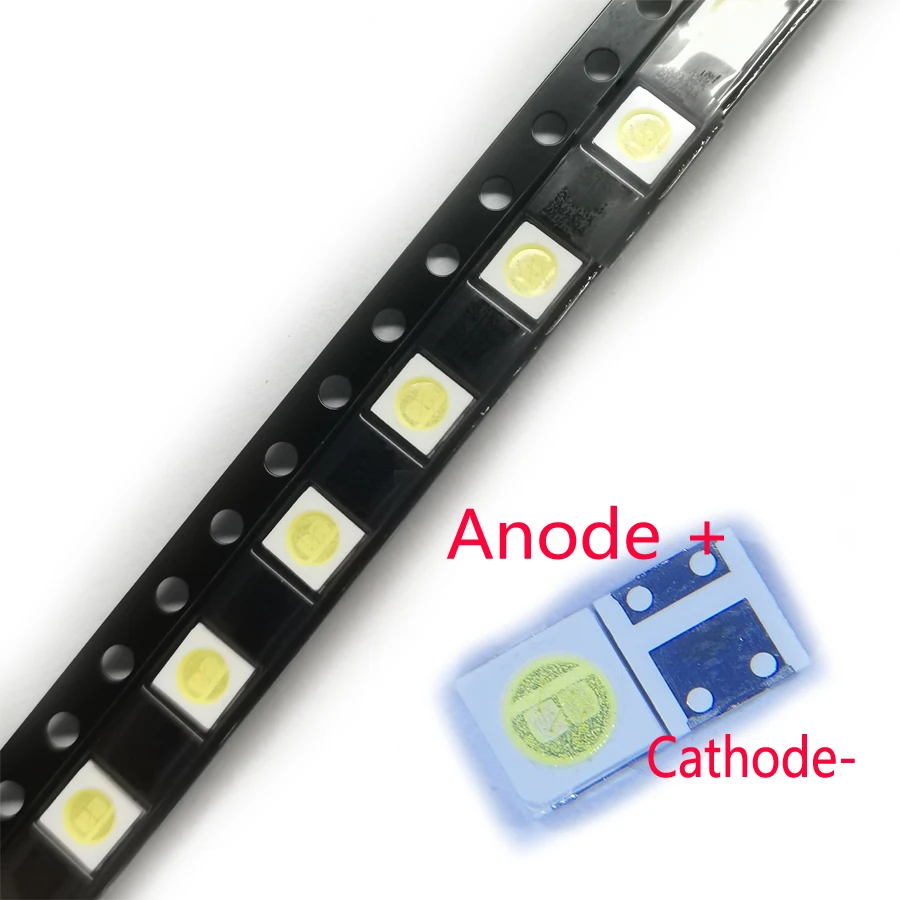 500 sztuk/partia dioda SMD 3535 6 V 1,8 W zimna biel dużej mocy do aplikacji podświetlenia telewizora