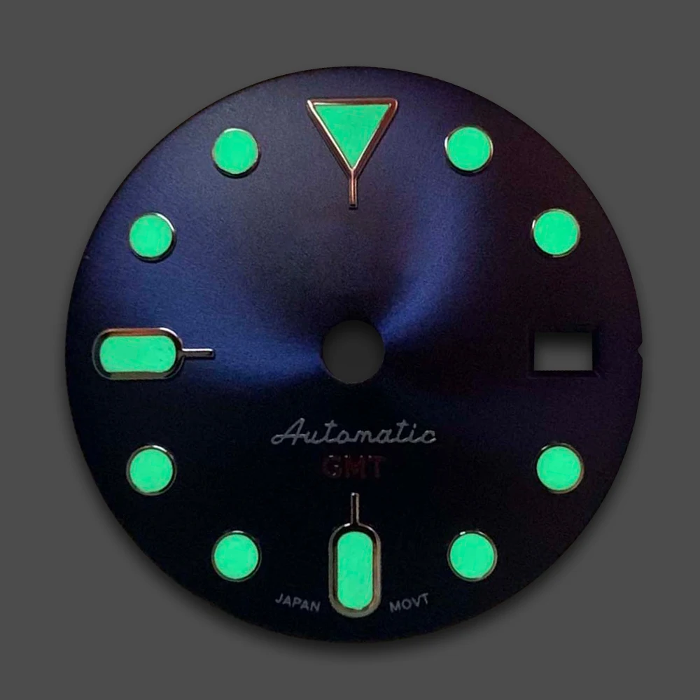 28.5mm S5 Logo SKX007 Dial Suitable For NH34/NH36/4R36 Japanese Movement C3 Strong Green Luminous Watch Modification Accessories