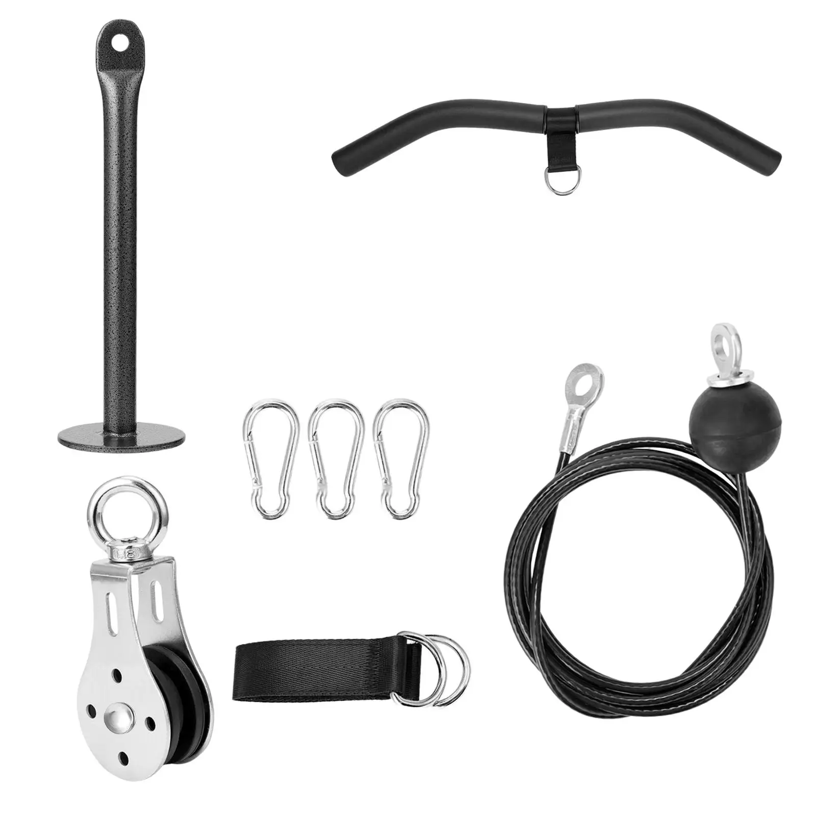 Weight Lift Pulley Cable Pulley System with Loading Pin for Bodybuilding Biceps Curl Shoulder Forearm Tricep