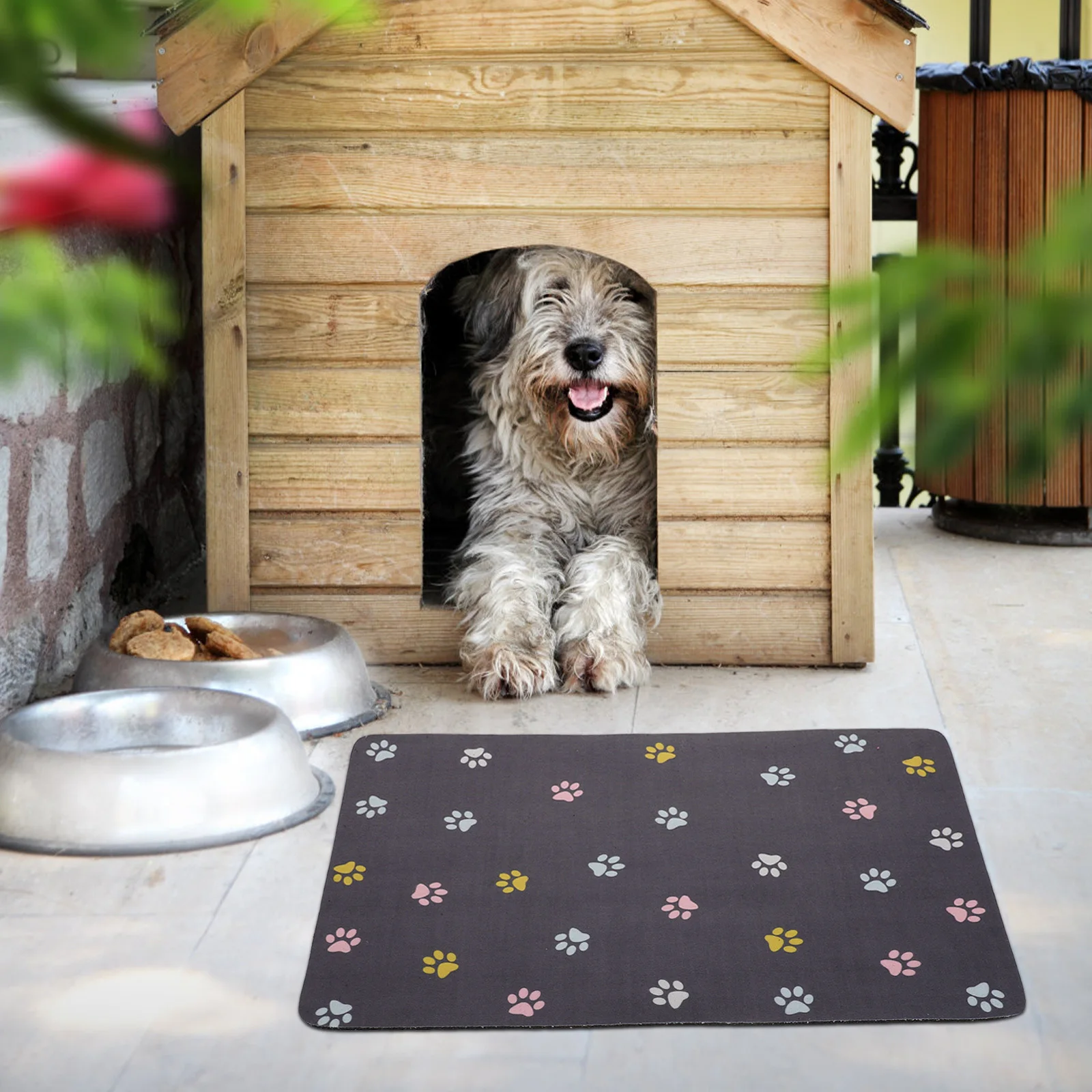 

5pcs Pet Feeding Mat For Cats Dogs Fast Drying Non Slip Surface Reusable Food Pad Puppy Kitten Bowl Placemat - Pet Dinner Mat