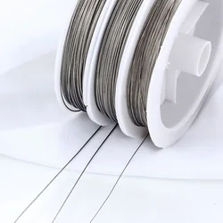 0.25/0.3/0.38/0.45/0.5/0.6/0.7/0.8/1mm Silver Plated Jewelry Craft Metal Wire Soft DIY String Beaded Bracelet Necklace Iron Wire