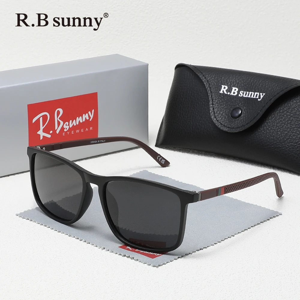 

RBsunny модные мужские солнцезащитные очки в прямоугольной оправе женские для вождения и путешествий на открытом воздухе сверхлегкие поляризационные классические очки UV400