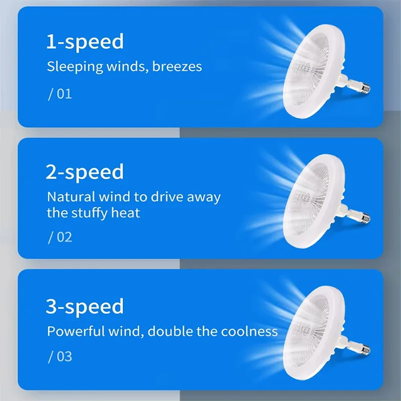 30w Fernbedienung Decken ventilator Lampe unendlich dimmbar e27 Basis geräusch stumm 3-Gang Wind geschwindigkeit seins tellung LED-Licht 85-265V