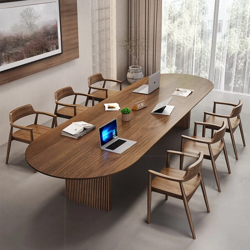 Coffee Accessories Conference Tables Study Design Laptop Meeting Office Desk Wooden Nordic Tavolo Riunioni Furniture CM50HY