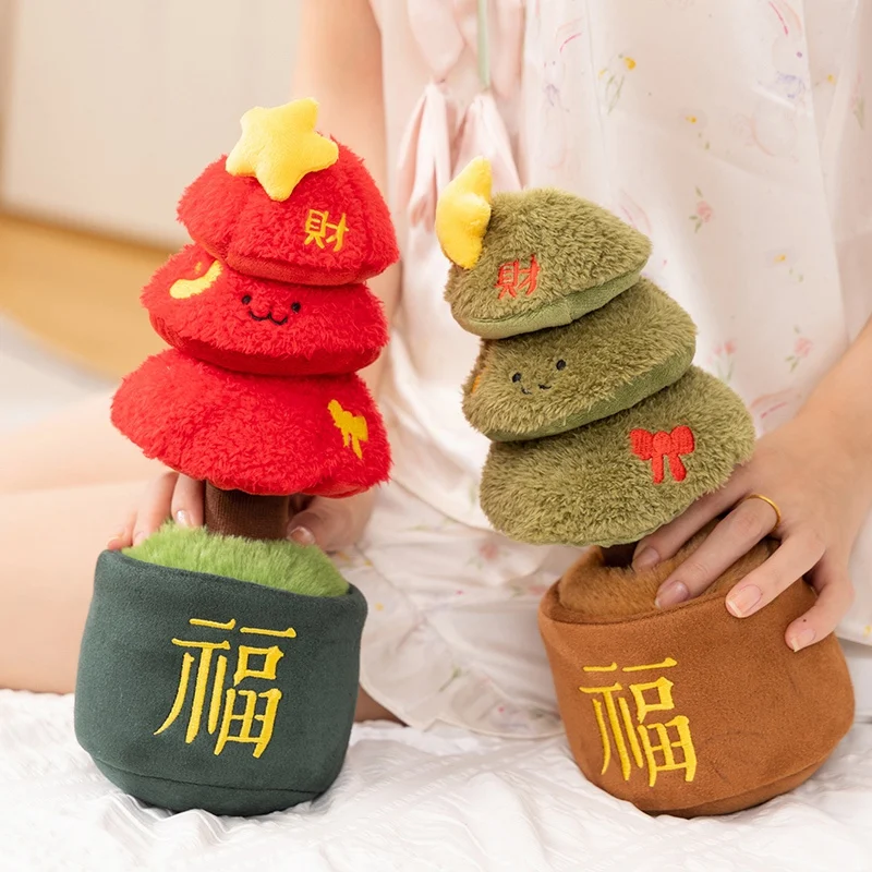 

Soft Festive Christmas Tree Plush Pillow Funny Home Decor Gift for Couch Bed Office Non-Slip Machine Washable