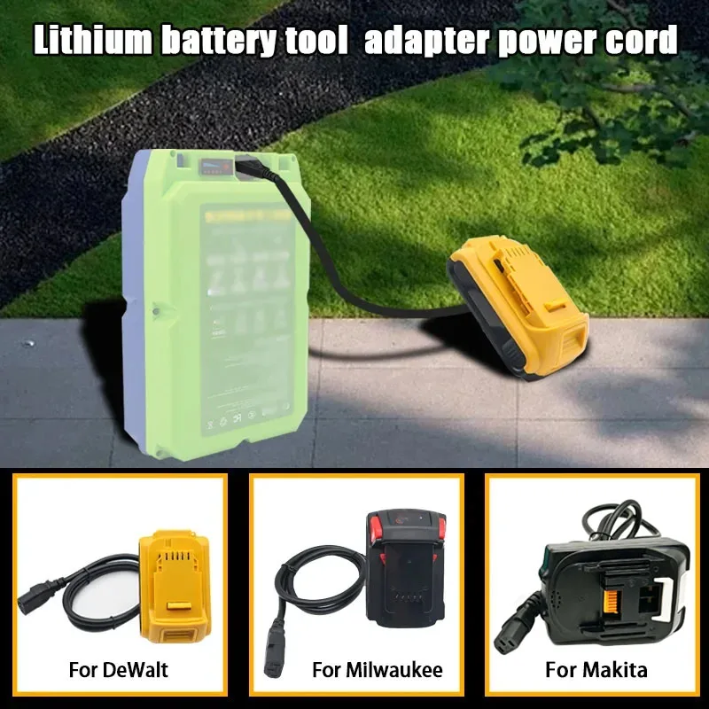 

Lithium Battery Case Tool Adapter Power Cord For Dewalt 20V For Milwaukee For Makita 18V Machine Connect Lead Acid Battery 24V