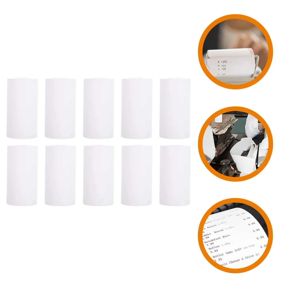 

10 Rolls Multipurpose Thermal Cashier Paper 57x25 Tubeless Supermarket Take-out Receipt Machine Error Printing Set/10 (57*25mm)