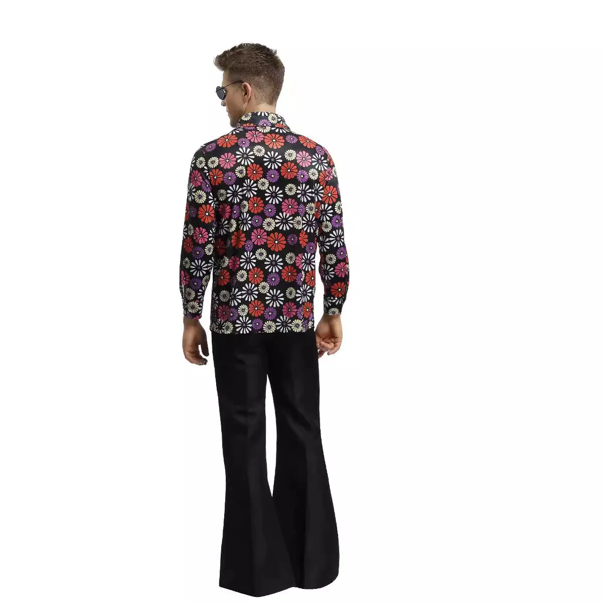 

Retro 70s Hippie Costume Men's Performance Suit loween Masquerade Ball Outfit Polyester Material Ladies Ethnic Wear