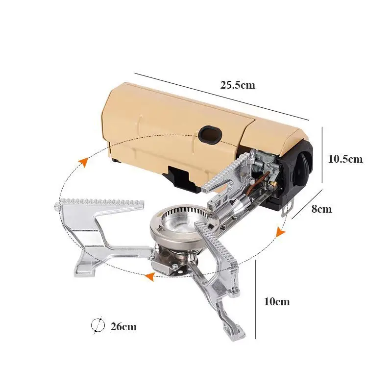 Camping Picnic Gas Burner Folding Cassette Gas Cooker Stove (no gas tank)