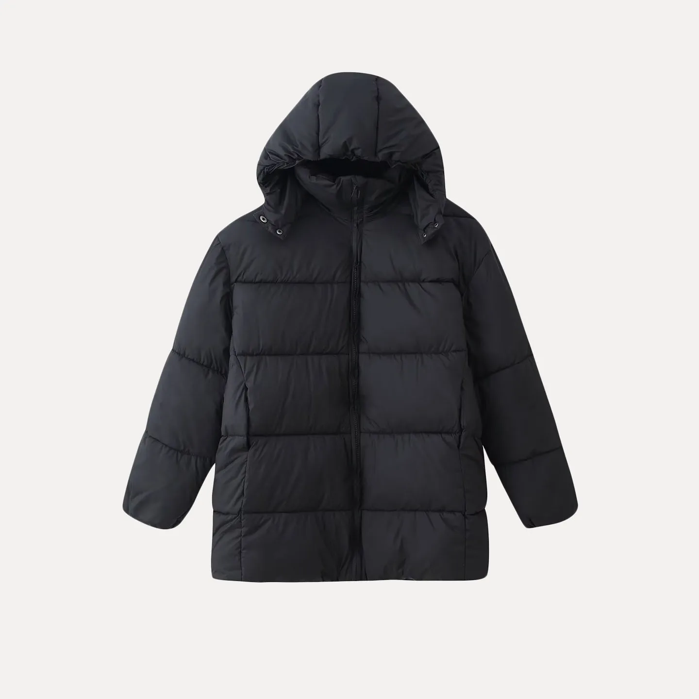 

Fall 2025 Women's Faionable Loose Hooded Personali Aosphere Matching Daily Clothing Straight Tube Long Sve Zipper Pu...