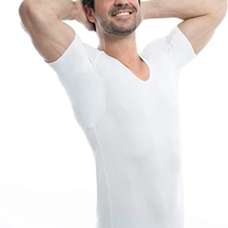 Dry Soft White Modal High Quality Luxury Bamboo Fabric Men  Resistant Under T Shirt Sweat Proof Undershirt