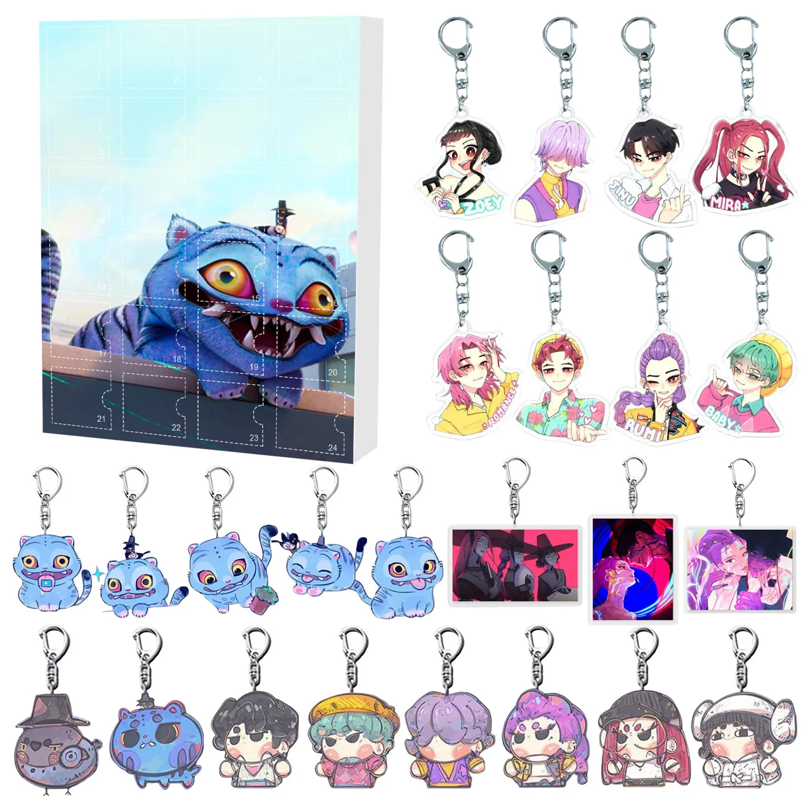 2025 Anime KPOP Witch Hunt Series Weihnachts-Countdown-Kalender Blind Box Periphere Geschenke, Weihnachtsgeschenke