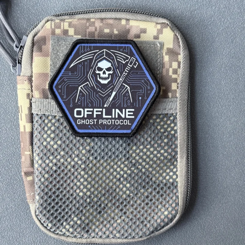 Offline Ghost Protocol Offline Print Patch Badge Hook and Loop Backpack Clothing Decorative Accessory Sticker Armband