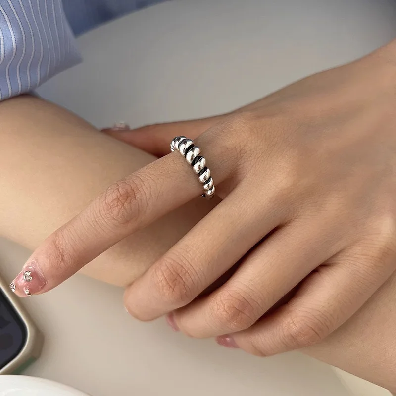 Couple's 925 Sterling Silver Minimalist Handmade Ring