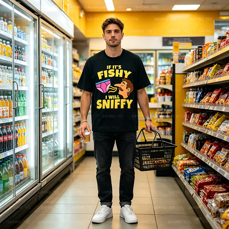 Wenn es von Fisch gerucht hat, werde ich schnüffeln – Lustiges, peinliches T-Shirt, Y2K, schmutziger Witz, Gag-Geschenk, Unhinged-Shirt, Humor, Junggesellinnenabschied, Party-T-Shirt, Oberteile – Detail 5