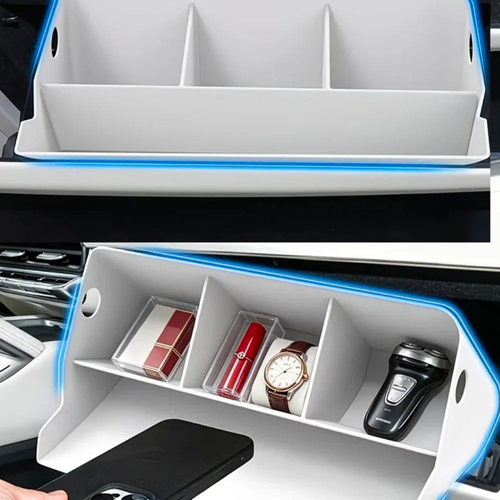 For Zeekr 8X 2026-2027 Co-pilot Glove Box Silicone Liner Mat Partition Storage Protective Pad Auto Interior Supplies