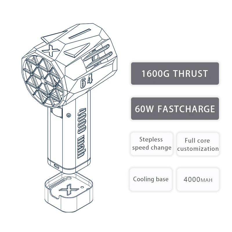 Mini X64 PRO Turbo Violent Fan - Image 4