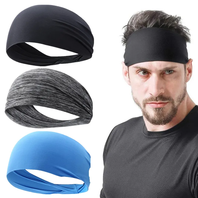 1PC Sports Headband Running Fitness Sweatband Quick-Dry Elastic Absorbent Men Women Cycling Jog Tennis Yoga Gym Hair Bandage