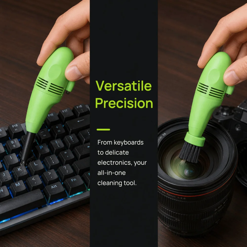 Portable Keyboard Vacuum Cleaner Mini Lightweight Handheld Vacuum Cleaner Detachable Dust Cup Handheld Keyboard Cleaner