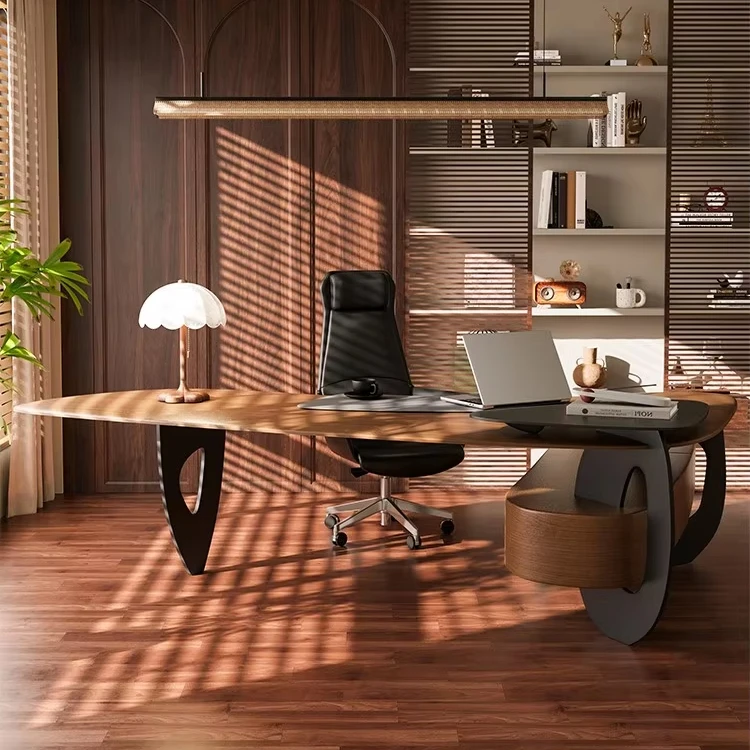 Modern Office Desk Luxury Large Executive Wood Table for Manager Office Stylish Computer Study Desk Premium Business Furniture