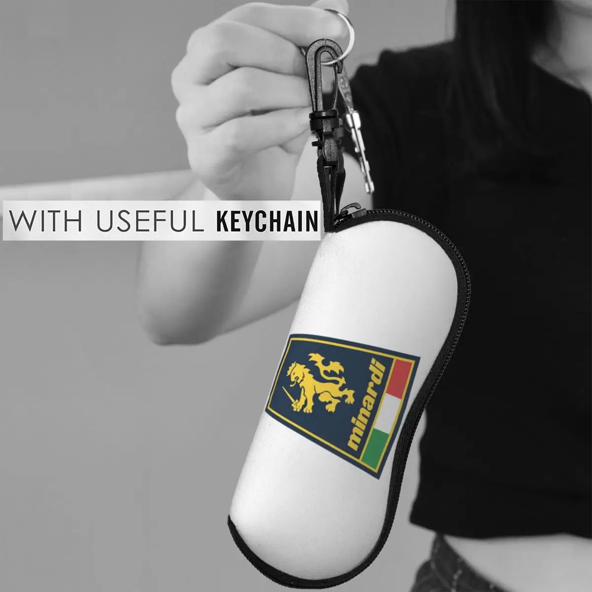 미나르디 레이싱 팀 쉘 안경 케이스 휴대용 선글라스 박스 여성 남성 소프트 안경 가방 파우치