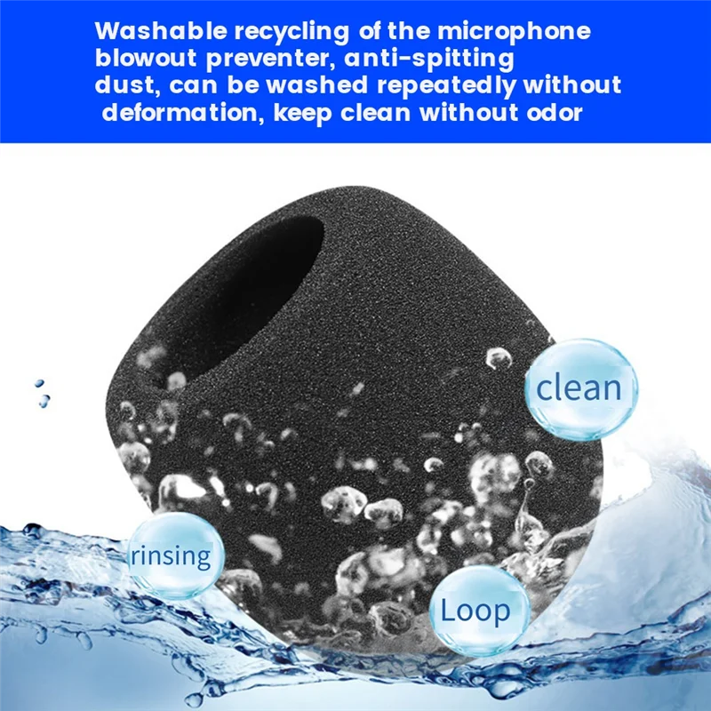 Mikrofon Penutup Kaca Depan Busa Filter Kaca Depan Tahan Angin untuk KMC500 KMC600 Aksesori Pengganti Penutup Busa Mini 2 Buah