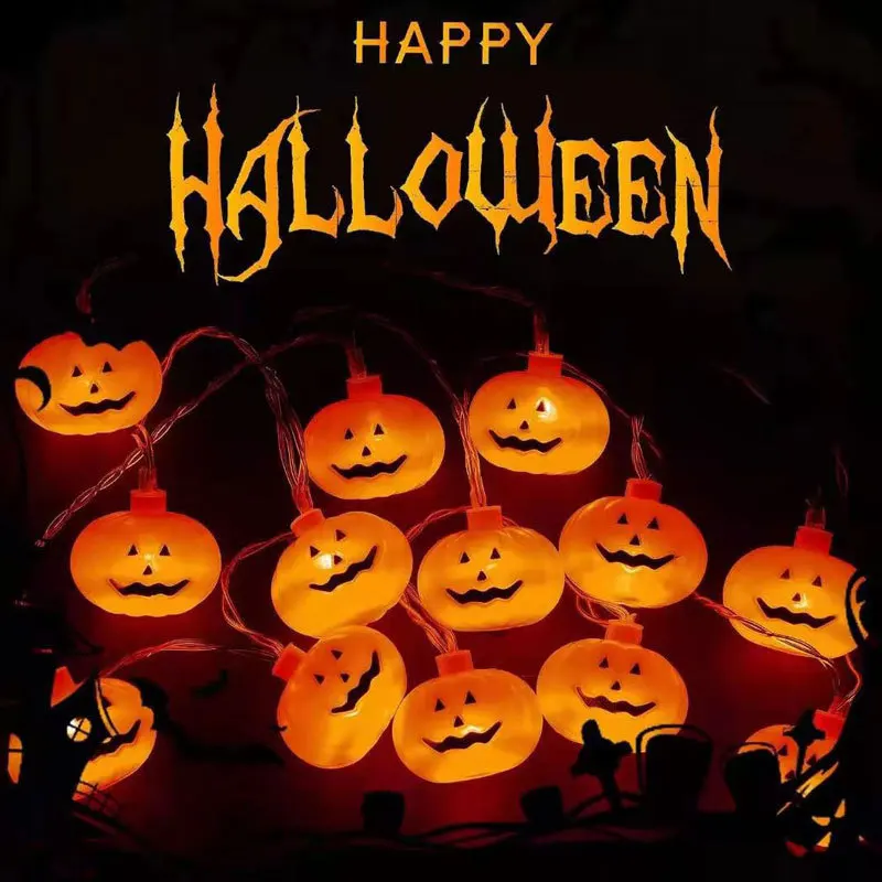 1,5 M 10LED Halloween LED Lichterkette Horror Augäpfel Kürbis Spinne Fledermaus Schädel Lampe Süßes Oder Saures Happy Halloween Party decor – Detail 8