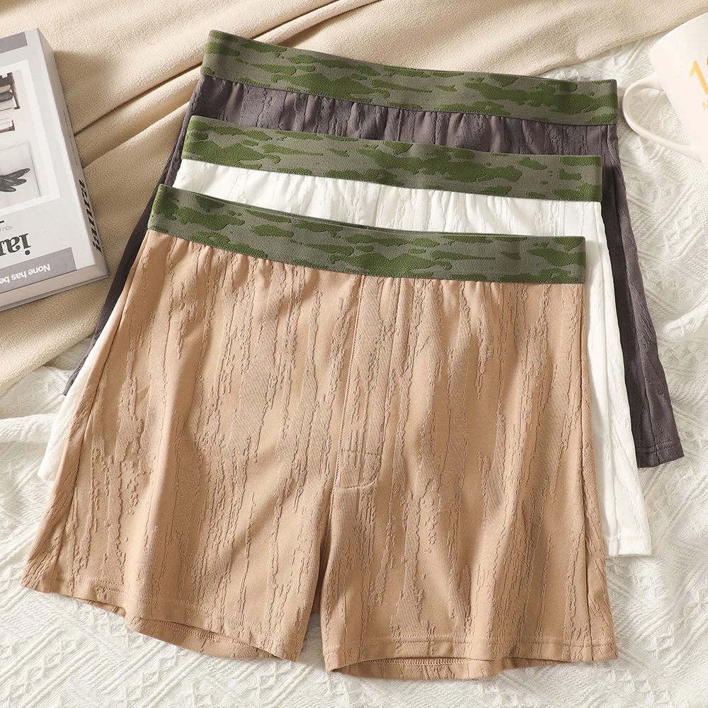 

﻿ 3 шт./упак., модные вязаные жаккардовые мужские шорты-боксеры из 100% хлопка, свободные дышащие уютные трусики, высокоэластичное мягкое мужское нижнее белье