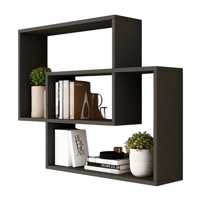 

Wall Shelf Wall-Mounted Bookshelf Wall-Mounted Decorative Wall Shelf Bedroom Storage Cabinet