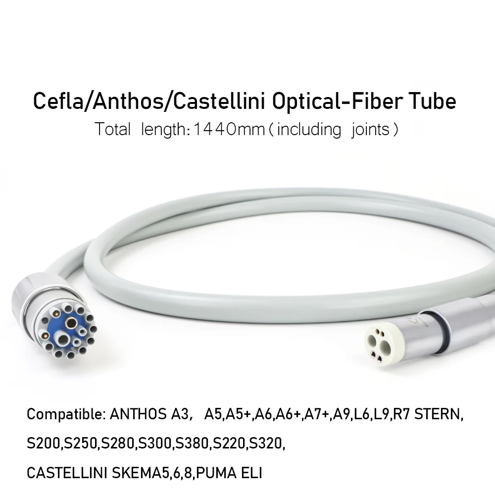 

Dental Turbine handpiece tubing 6holes with Fiber Optic Tube with light Fit Cefla/Anthos/Castellini Turbine Dentistry Chair Unit