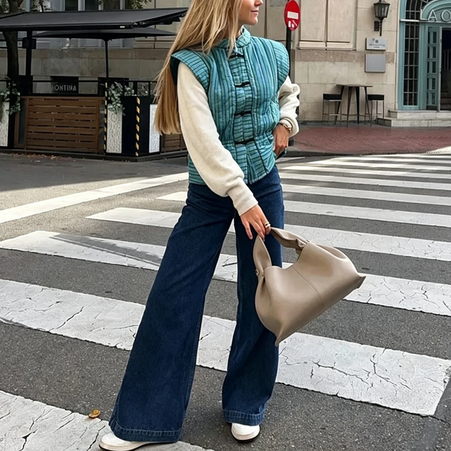 Women's Fashion Short Sleeveless Stand Collar Button Decorated Waist Cinching Vest 2026 Autumn New Arrival Outerwear