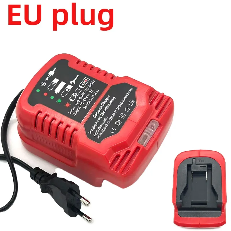 ミルウォーキー18vリチウムイオンバッテリー対応のポータブル急速充電器、安全保護システムとミニ交換用充電器を搭載