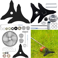 Steel Trimmer Grass Eater Head Heavy Duty Carbon Blade Adapter Attachment Brush Cutter Blades for 20mm or 25.4mm for Lawn Mowers