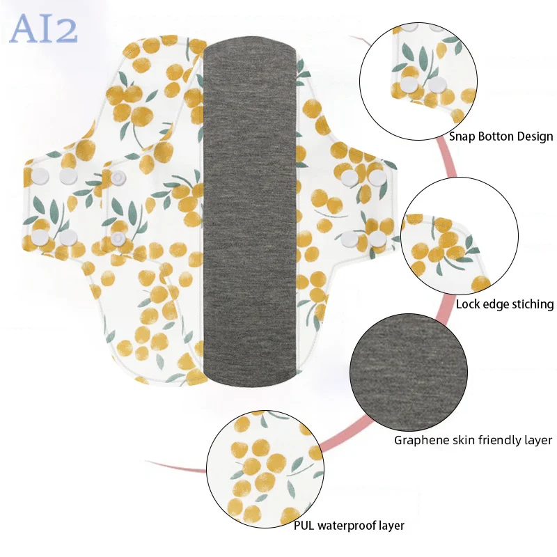 

22*28 см менструальные прокладки для беременных, графеновые моющиеся прокладки большой емкости, женские многоразовые гигиенические тканевые прокладки с высокой впитыванием