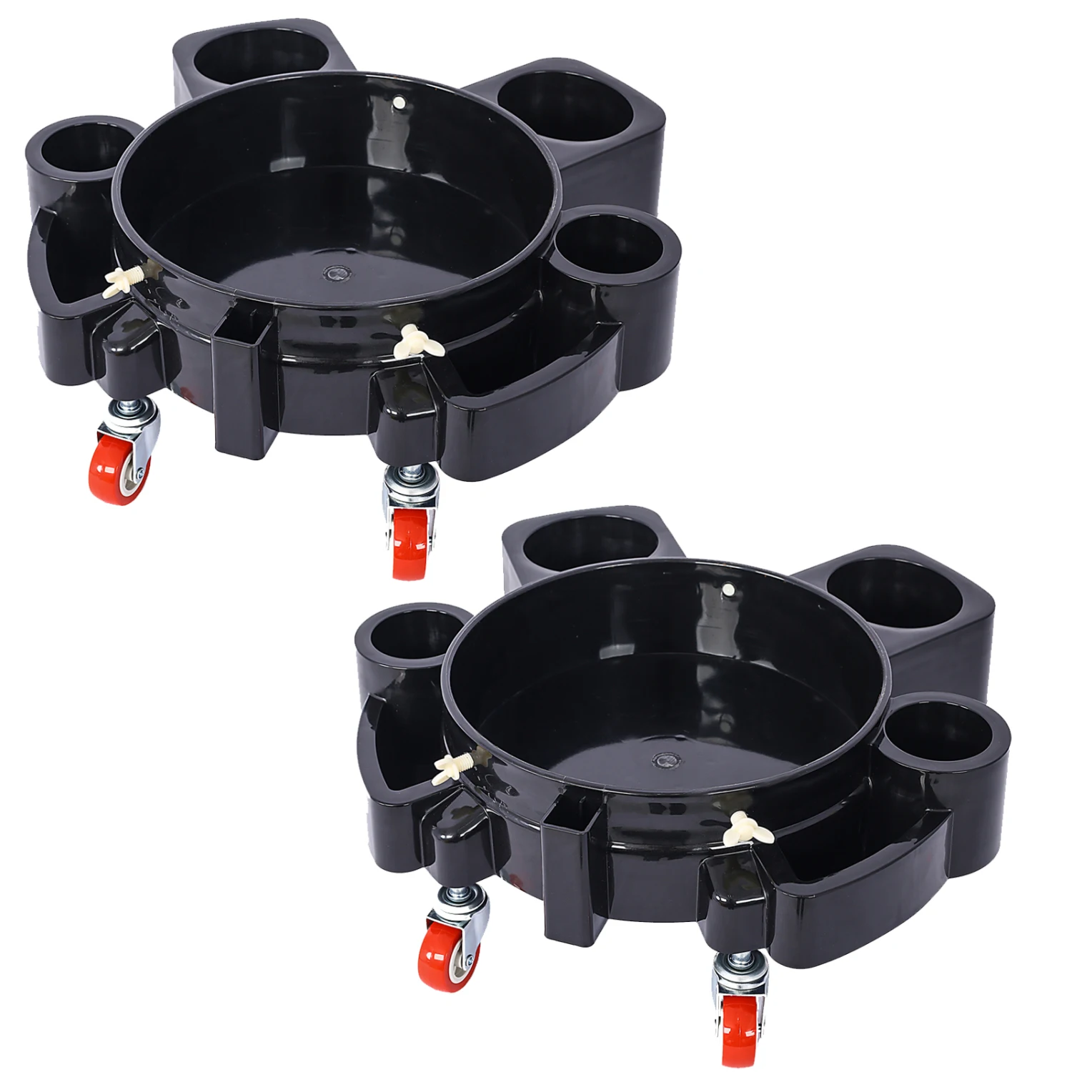 

Bucket Dolly 5 Gallon Rolling Bucket Dolly with 5 Rolling Swivel Casters,Removable Bucket Dolly for Car Wash Professional Detail