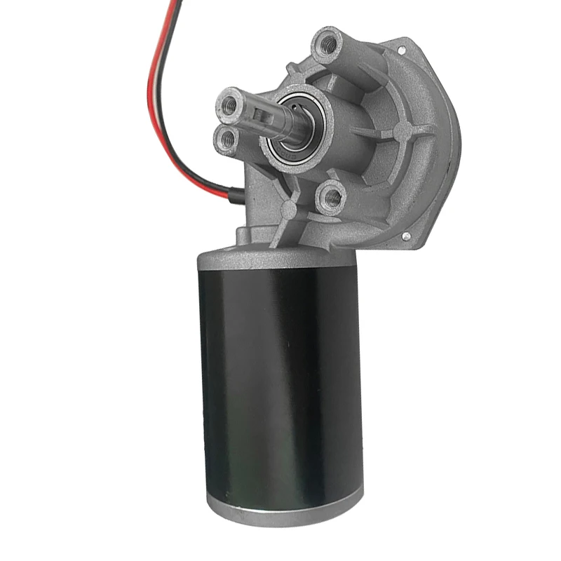 High Quality 24V 36V Forward And Reverse 60kg.cm Left Angle 60W 80W Worm Gear Brushed Electrical DC Motor