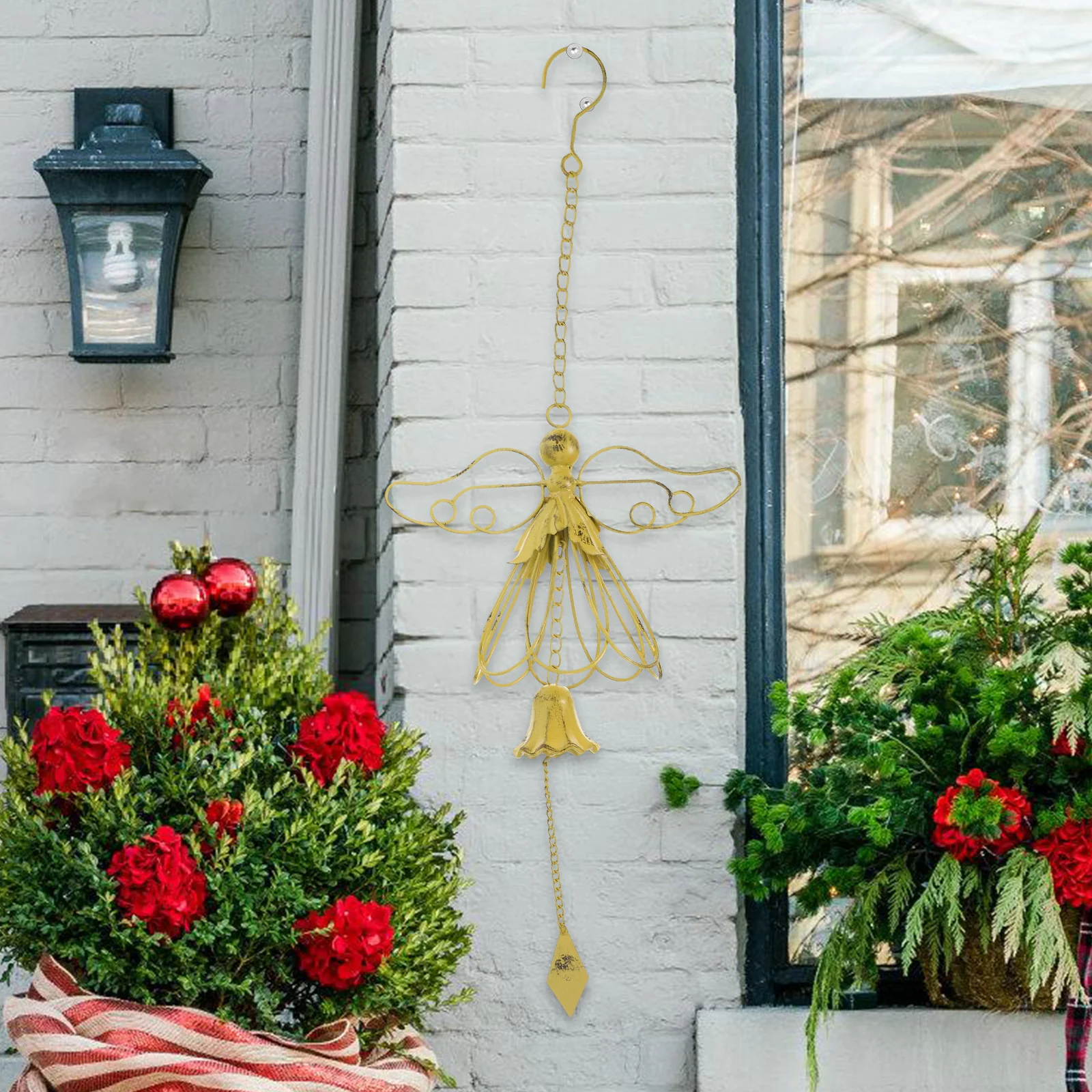 

Vintage Cast Iron Angels Wind Chimes Outdoor Retro Hanging Bells Garden Patio Yard Memorial Use Metal Windchimes