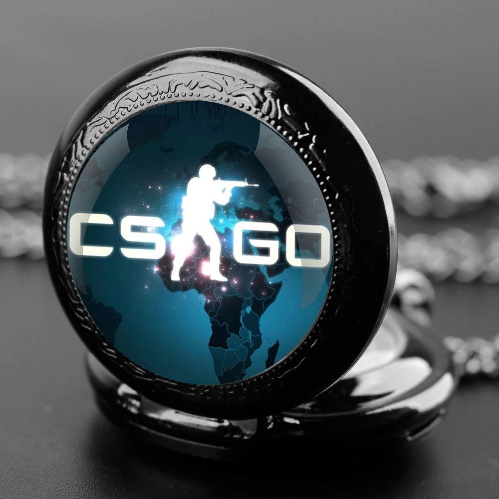 Game Design Vintage Quartz Pocket Chain Watch Necklace Watches For Men Kids Birthday Unique Gifts Mens Pocket Watches