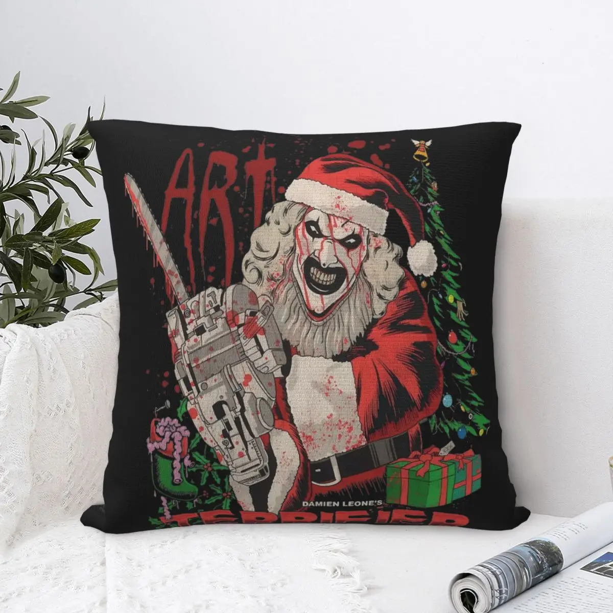 New Style Home Clown Santa Terrifier 3 Art The ClownDecoration Pillowcases Accessories Pillow Cover Square Multi-Size