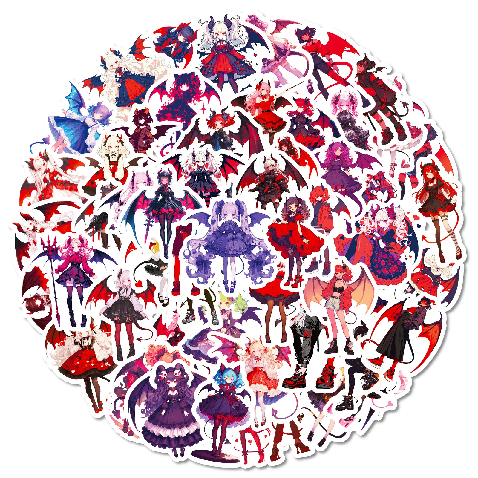 56PCS Lolita Stijl Demon Ioli Stickers Cartoon Meisje Graffiti Versieren DIY Laptop Telefoon Skateboard Gitaar Speelgoed Water Cup Decals