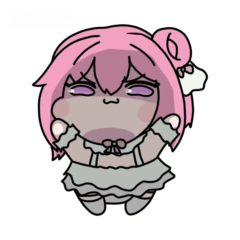 ملصق سيارة Doro Pink Kawaii - ملصق فينيل مقاوم للماء لديكور نافذة الكمبيوتر المحمول التلقائي، تصميم جمالي لطيف ياباني مضحك #5