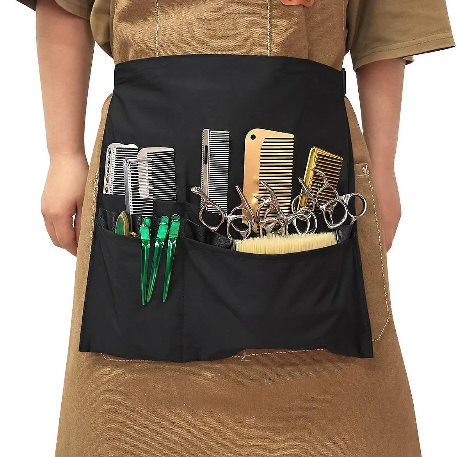 Hairstylist Waist Belt Hair Stylist Apron Multifunctional Storage Shear Pouch Makeup Artist Tool Bags Barber Apron Half Apron