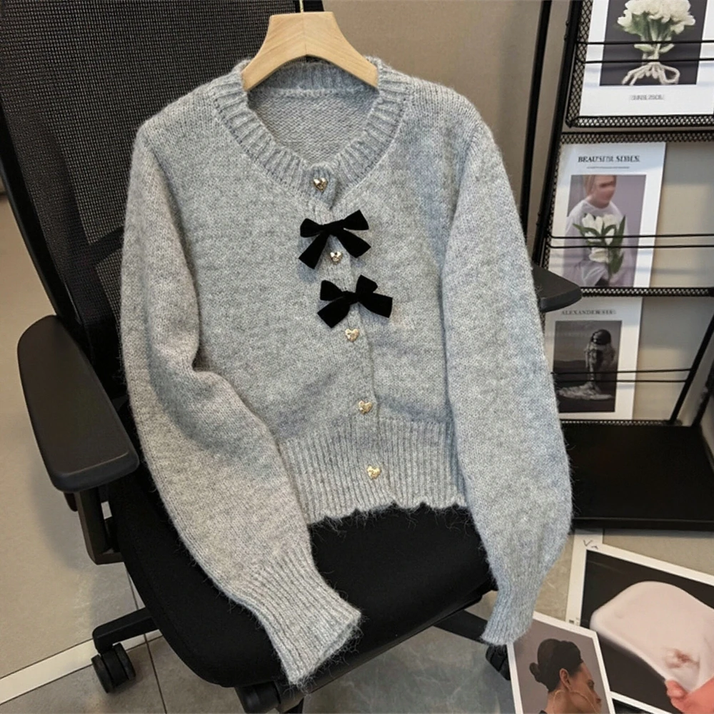 

Women's Cardigans Autumn Winter Elegant Fashion 2025 Loose Knit Long Sleeve V Neck Open Front Casual Cardigans