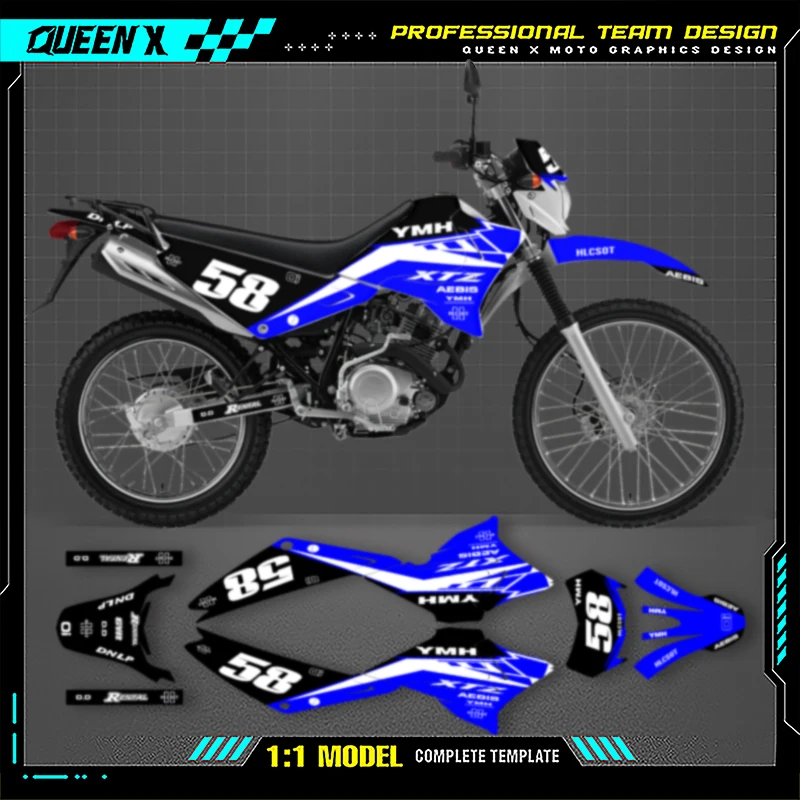 

Queen X MOTOR For YAMAHA XTZ125 Motorcycle Graphics Decals Stickers Kit 004