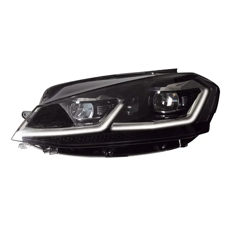 

SHIYU Modified Led Auto Car Front Light Golf MK7 Headlights With 7.5 Looking Red Chrome Line