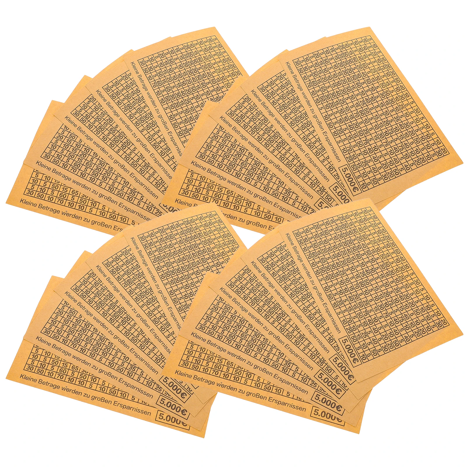 

20 Sheets Savings Goal Stickers Adhesive Numbers for Money Bank DIY Piggy Jar Budgeting Financial Challenge Box Labels
