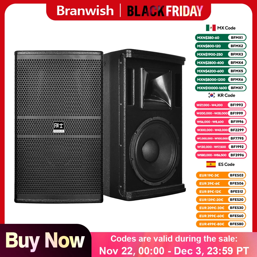 10 Inch Speaker 300W 8 Ohm Stage Engineering High Power Speaker Outdoor Audio Professional Bar Full Range Floorstanding Speaker