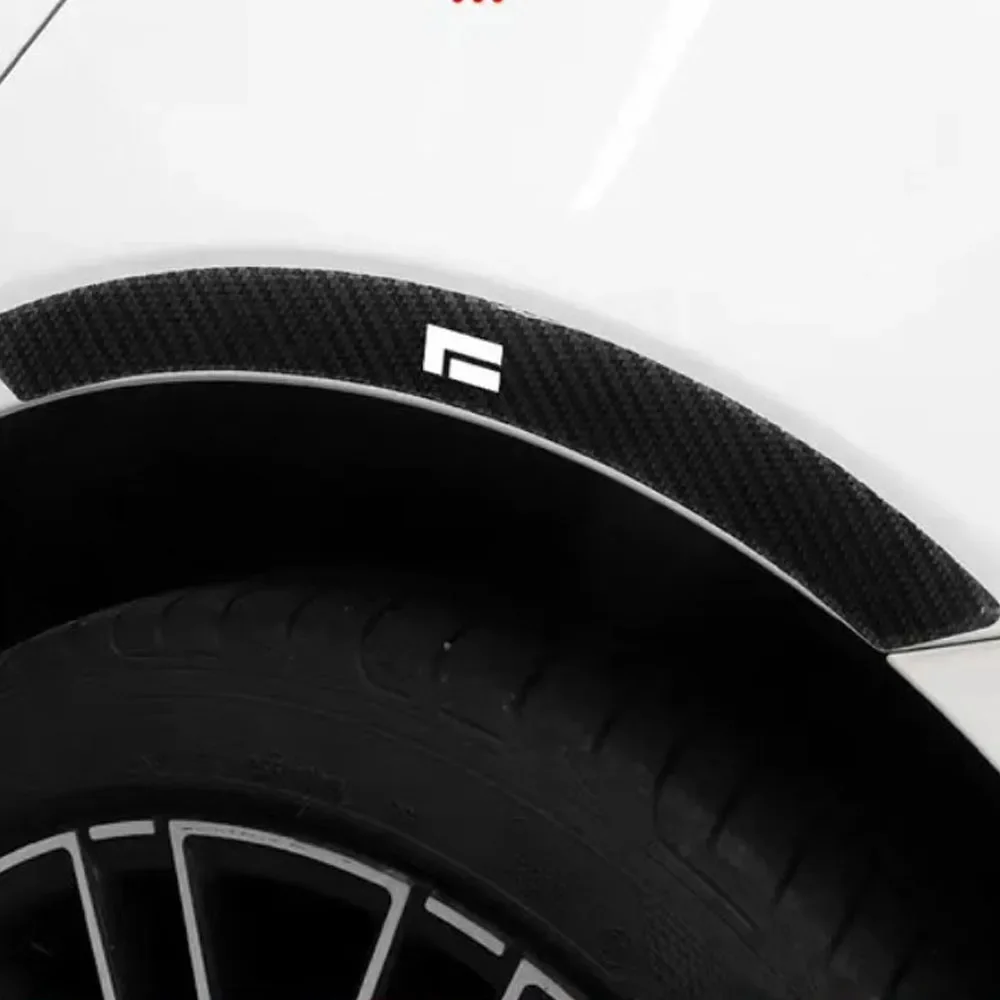 BOMP Fit For BAIC Jishi Polestone 01 Rox 01 Car Carbon Fiber Wheel Arch Anti-collision Rubber Strip Covers Scratches Decorates