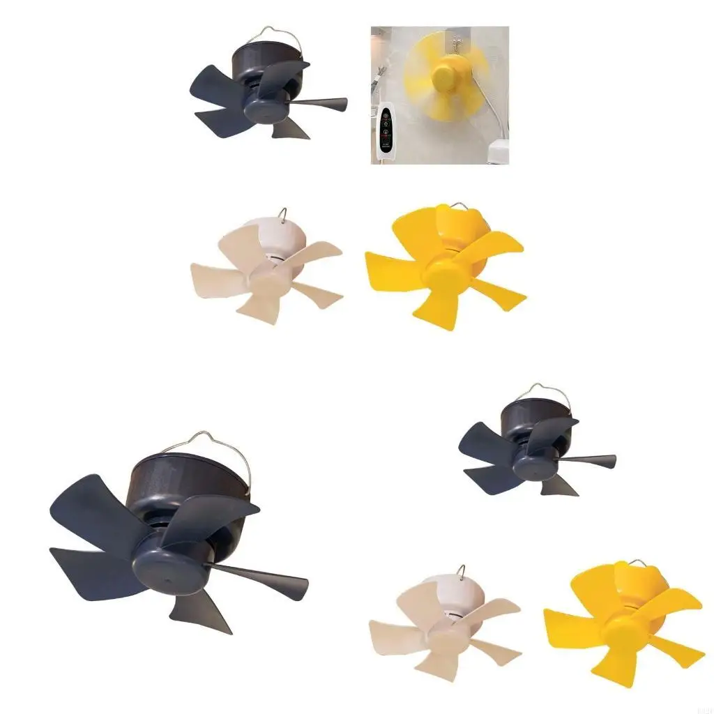 F92F Remote Control USB Fan Portable Rechargeable Electric Timing 3 Gears Ceiling Fan